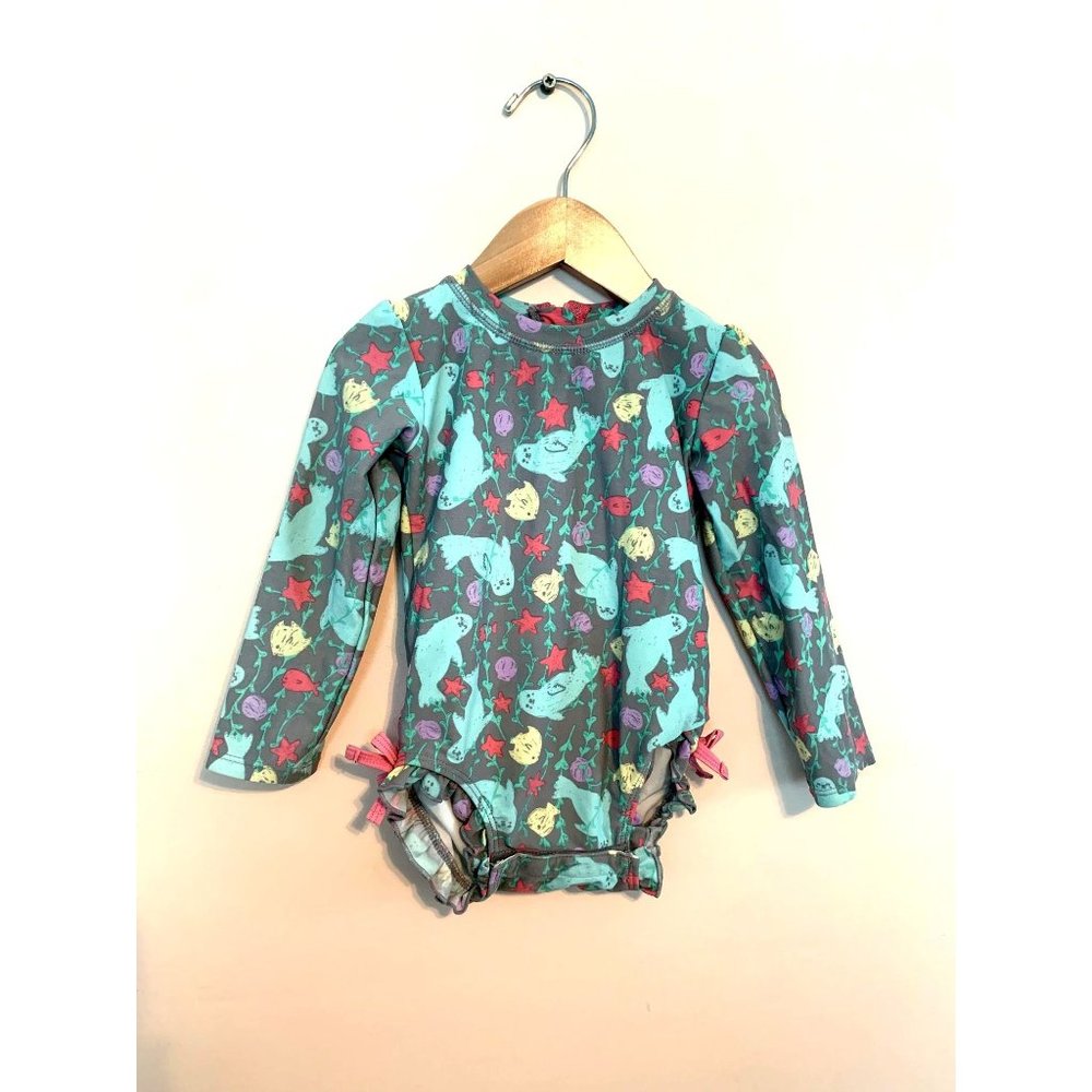 Wave Zone SunProtective little girls swimsuit size 18 months Super Sweet